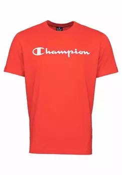 Футболка с принтом CREWNECK COMFORT FIT Champion, цвет rot