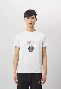 Футболка с принтом CREWNECK KARL LAGERFELD, белый