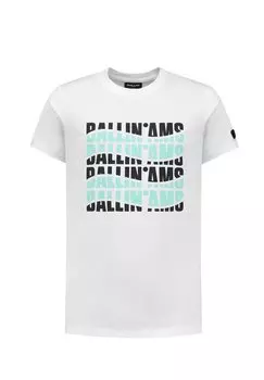 Футболка с принтом CREWNECK SS Ballin, цвет white