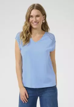 Футболка с принтом CRHERMI Cream, светло-голубой