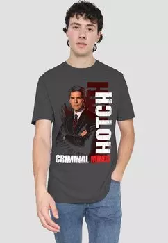 Футболка с принтом CRIMINAL MINDS HOTCH Cotton Soul, антрацит