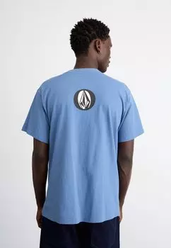 Футболка с принтом CRITTER Volcom, синий