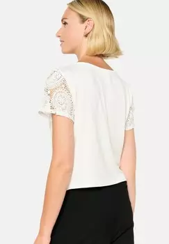 Футболка с принтом CROCHET LolaLiza, белый