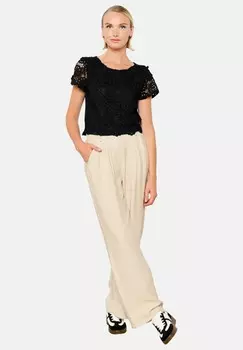 Футболка с принтом CROCHET LolaLiza, черный