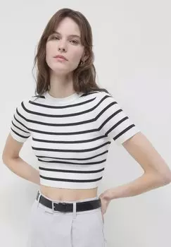 Футболка с принтом CROP Calliope, белый