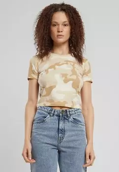 Футболка с принтом Cropped Camo Urban Classics, simplesandcamo