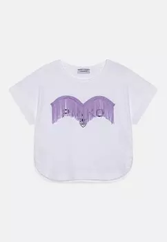 Футболка с принтом CROPPED GIRL Pinko Up, цвет lilac