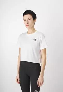 Футболка с принтом CROPPED SIMPLE DOME TEE The North Face, цвет white