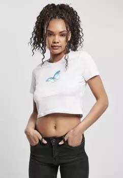 Футболка с принтом CROPPED TEE Mister Tee, белый