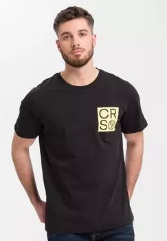 Футболка с принтом Cross Jeans, черный