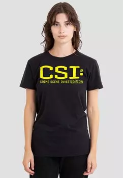 Футболка с принтом CSI LOGO Cotton Soul, черный