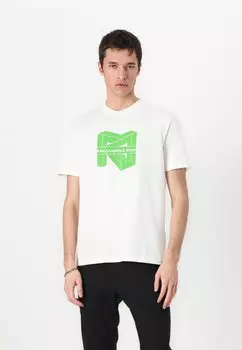 Футболка с принтом CUBE LOGO TEE Karl Lagerfeld Jeans, белый