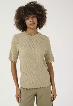 Футболка с принтом Culture, бежевый