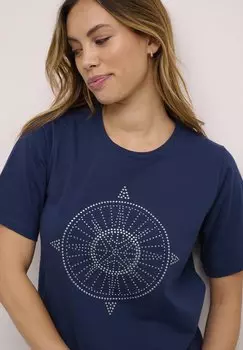 Футболка с принтом Culture, платье синего цвета