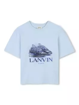 Футболка с принтом Curb Lanvin Enfant, синий