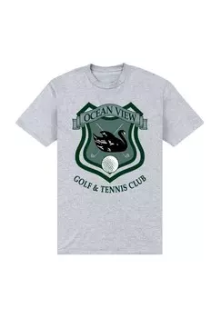 Футболка с принтом CURB YOUR ENTHUSIASM OCEAN VIEW Henry Tiger, цвет Mottled Light Grey