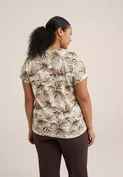 Футболка с принтом CURVE WE Fashion, бежевый