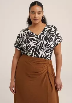 Футболка с принтом CURVE WE Fashion, черный