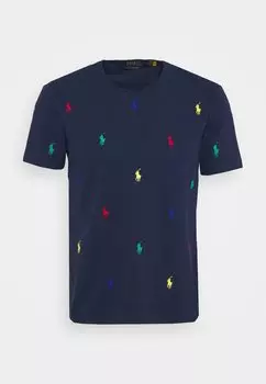 Футболка с принтом CUSTOM SLIM FIT Polo Ralph Lauren, темно-синий Ньюпорт