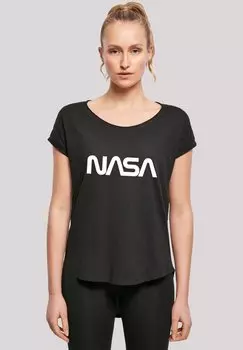 Футболка с принтом CUT NASA MODERN LOGO F4NT4STIC, черный