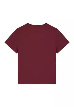 Футболка с принтом CUTE FOX watapparel, темно-красный