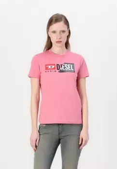 Футболка с принтом CUTY Diesel, розовый
