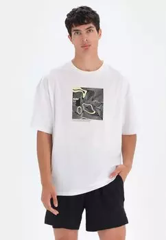 Футболка с принтом DAGI, молочный