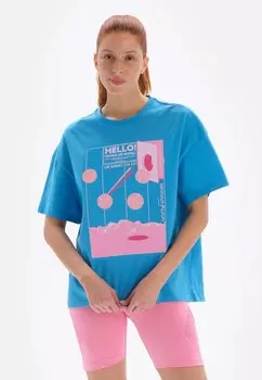 Футболка с принтом DAGI, синий