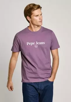 Футболка с принтом DALE Pepe Jeans, фиолетовый