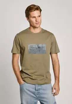 Футболка с принтом DALTER Pepe Jeans, зеленый