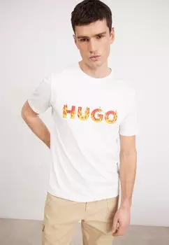 Футболка с принтом DANDA HUGO, белый