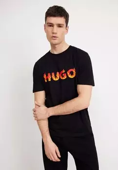Футболка с принтом Danda HUGO, черный