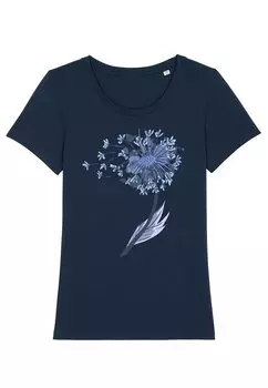 Футболка с принтом DANDELION Watapparel, цвет french navy