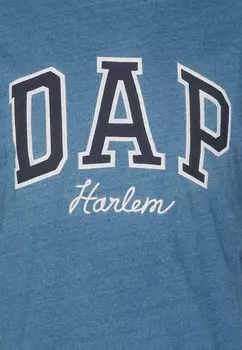 Футболка с принтом Dapper Dan Logo Tee GAP, светлый индиго