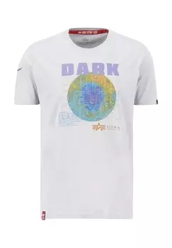 Футболка с принтом DARK SIDE Alpha Industries, серый