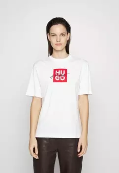 Футболка с принтом DASHIRE HUGO, цвет white