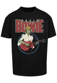 Футболка с принтом DAVID BOWIE ACOUSTIC BOOTLEG F4NT4STIC, черный