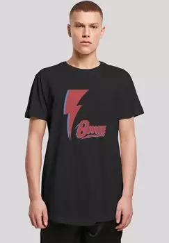 Футболка с принтом DAVID BOWIE BOLT F4NT4STIC, черный