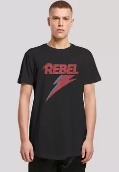 Футболка с принтом DAVID BOWIE DISTRESSED REBEL F4NT4STIC, черный