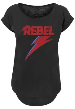 Футболка с принтом DAVID BOWIE DISTRESSED REBEL F4NT4STIC, черный