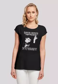 Футболка с принтом DAVID BOWIE EARLS COURT HEROES F4NT4STIC, черный