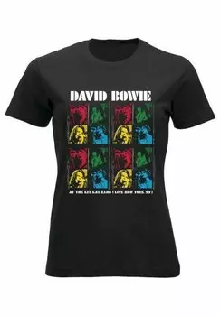 Футболка с принтом David Bowie New York Kit Kat Club rockshirts, черный