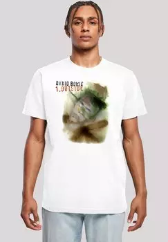 Футболка с принтом DAVID BOWIE OUTSIDE ALBUM COVER F4NT4STIC, белый