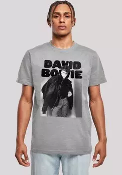 Футболка с принтом DAVID BOWIE PHOTOGRAPH F4NT4STIC, серый