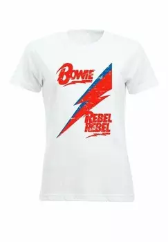 Футболка с принтом DAVID BOWIE rockshirts, белый