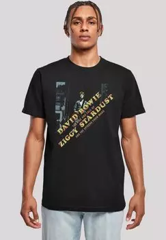Футболка с принтом DAVID BOWIE ZIGGY DIAGONAL F4NT4STIC, черный