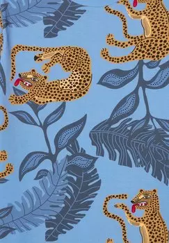 Футболка с принтом Day Leopard Aop The Striped Cat, небесно-голубая