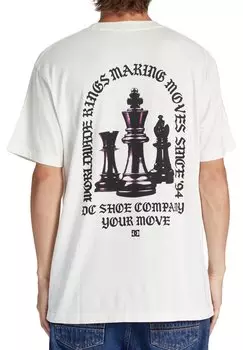 Футболка с принтом DC, белый