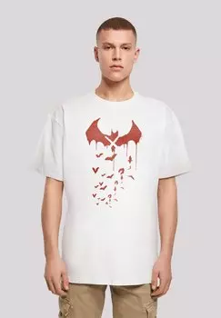 Футболка с принтом DC COMICS BATMAN ARKHAM BATS X DRIP F4NT4STIC, цвет white
