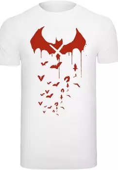 Футболка с принтом DC COMICS BATMAN ARKHAM KNIGHT BATS X DRIP F4NT4STIC, белый